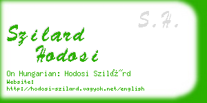 szilard hodosi business card